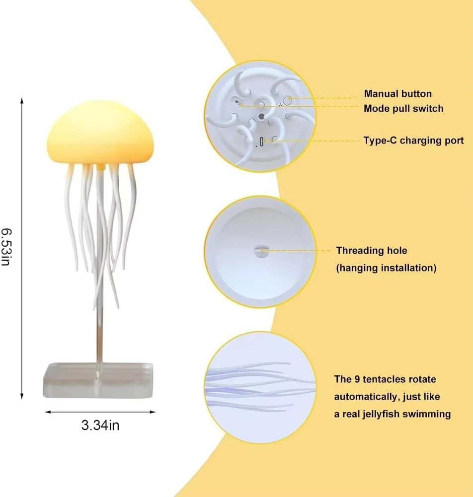 Smart LED Jellyfish Lamp With Dancing Tentacles